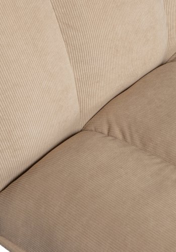 WOOOD Fie lnestol - sand polyester fljl og guld metal