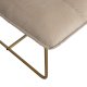 WOOOD Fie lnestol - sand polyester fljl og guld metal