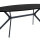WOOOD EXCLUSIVE Bruno spisebord, oval - sort MDF og stl (220x100)