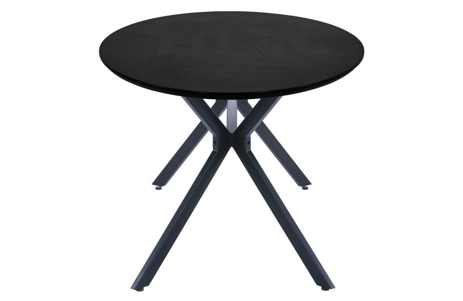 WOOOD EXCLUSIVE Bruno spisebord, oval - sort MDF og stl (220x100)