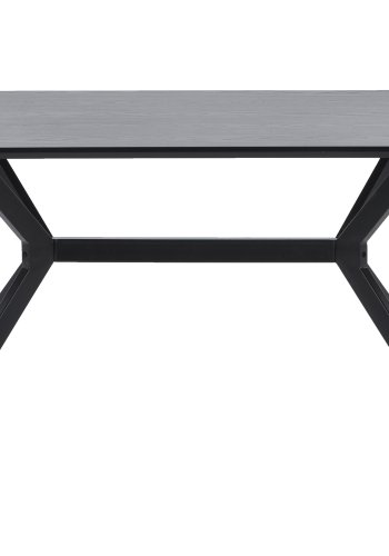 WOOOD EXCLUSIVE Bruno spisebord, rektangulrt - sort MDF og stl (160x90)