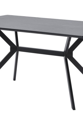 WOOOD EXCLUSIVE Bruno spisebord, rektangulrt - sort MDF og stl (160x90)