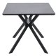 WOOOD EXCLUSIVE Bruno spisebord, rektangulrt - sort MDF og stl (160x90)