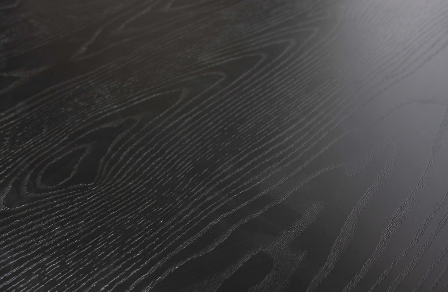 WOOOD EXCLUSIVE Bruno spisebord, rektangulrt - sort MDF og stl (160x90)