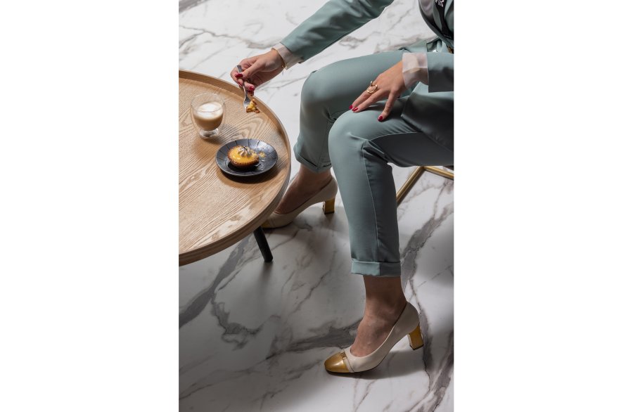 WOOOD Mesa sidebord XL, rund - natur MDF og sort fyrretr (78)