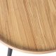 WOOOD Mesa sidebord XL, rund - natur MDF og sort fyrretr (78)