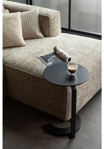 WOOOD EXCLUSIVE Floor sidebord, rund - sort mangotr og metal (39)