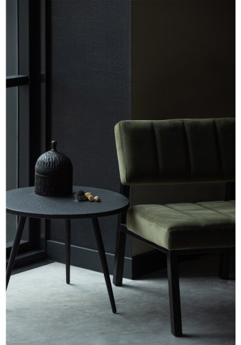 WOOOD Suze sidebord, rund - sort metal (st af 2)