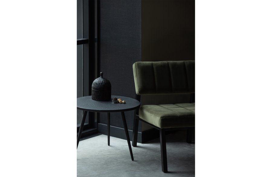 WOOOD Suze sidebord, rund - sort metal (st af 2)