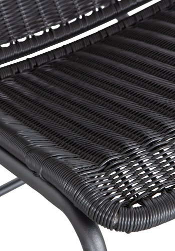 WOOOD Tom udendrs gyngestol - sort polyethylen og sort metal