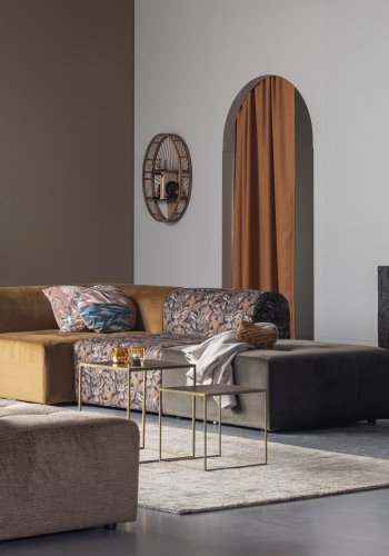 BEPUREHOME Counter sknk, m. 4 lger og 2 hylder - sort mangotr og metal