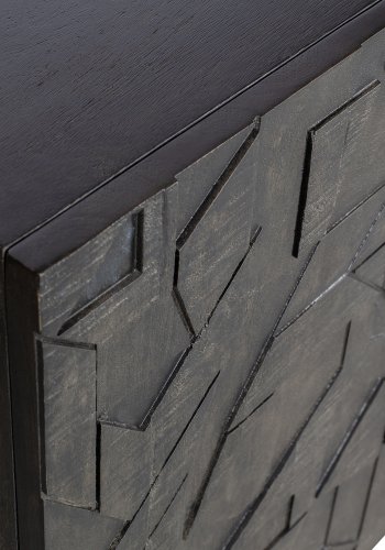 BEPUREHOME Counter sknk, m. 4 lger og 2 hylder - sort mangotr og metal