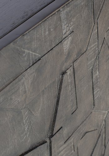 BEPUREHOME Counter sknk, m. 4 lger og 2 hylder - sort mangotr og metal