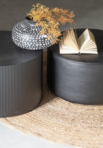 WOOOD EXCLUSIVE Sanne sidebord, rund - sort MDF (60)