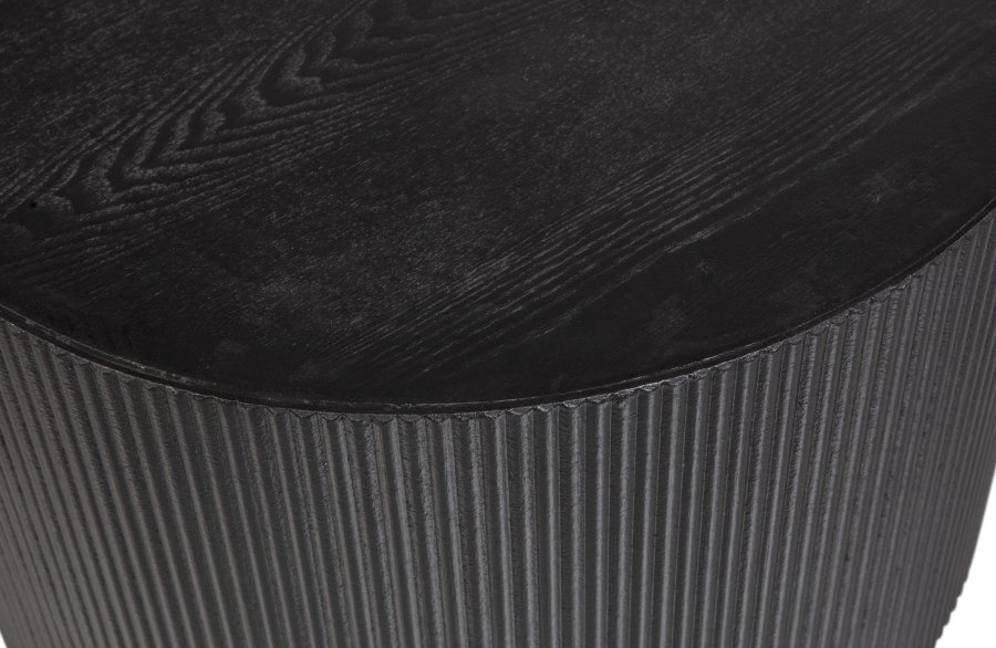 WOOOD EXCLUSIVE Sanne sidebord, rund - sort MDF (60)