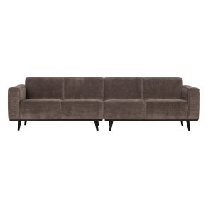 BEPUREHOME Statement 4 pers. sofa - taupe jacquard vvet stof