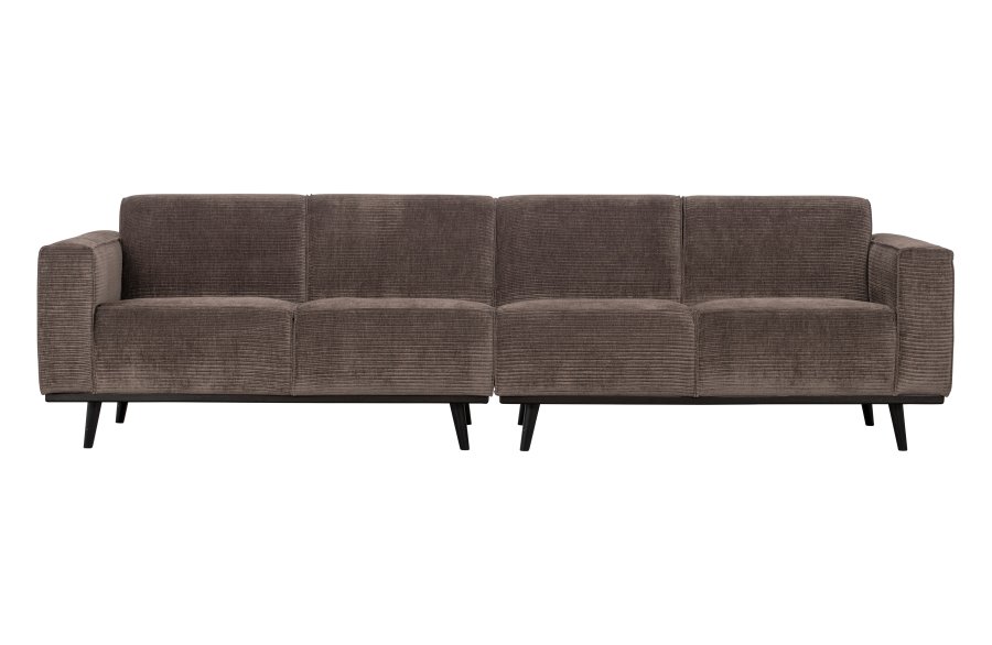 BEPUREHOME Statement 4 pers. sofa - taupe jacquard vvet stof