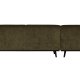 BEPUREHOME Statement hjrnesofa, venstre - varm grn jacquard vvet stof