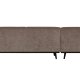 BEPUREHOME Statement hjrnesofa, venstre - taupe jacquard vvet stof