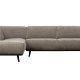 BEPUREHOME Statement hjrnesofa, venstre - ler jacquard vvet stof