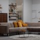 BEPUREHOME Statement hjrnesofa, hjre - taupe jacquard vvet stof