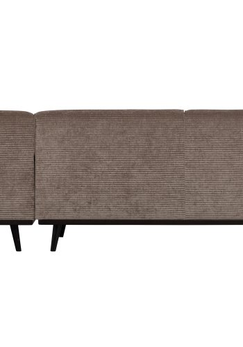 BEPUREHOME Statement hjrnesofa, hjre - taupe jacquard vvet stof