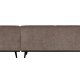 BEPUREHOME Statement hjrnesofa, hjre - taupe jacquard vvet stof