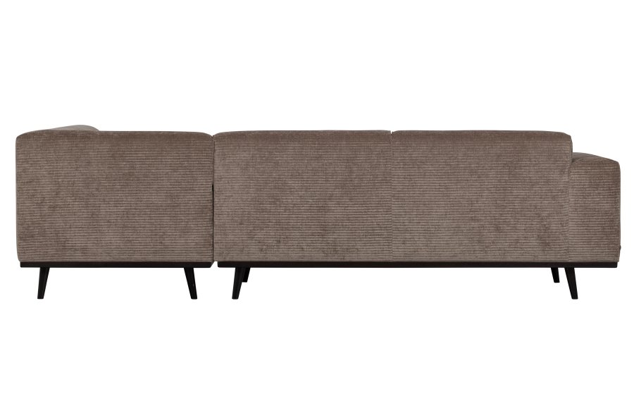 BEPUREHOME Statement hjrnesofa, hjre - taupe jacquard vvet stof