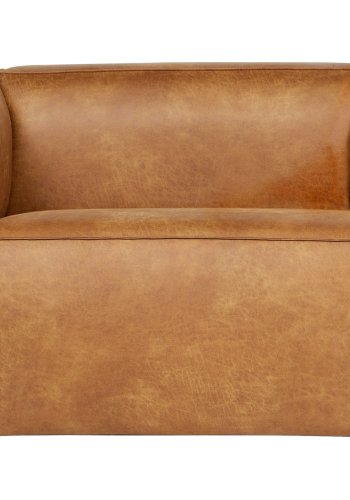 WOOOD Bean lnestol - cognac lderfiber/polyester