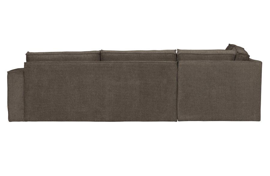 WOOOD Freddie hjrnesofa, venstre - brun melange stof