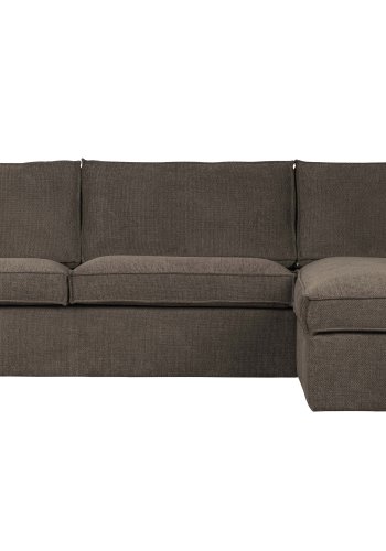 WOOOD Freddie hjrnesofa, hjre - brun melange stof