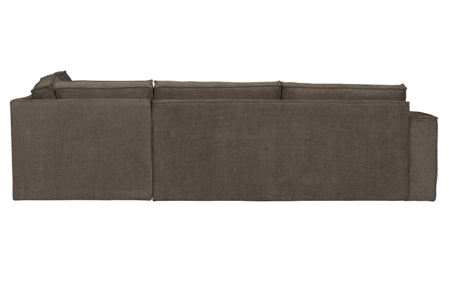 WOOOD Freddie hjrnesofa, hjre - brun melange stof