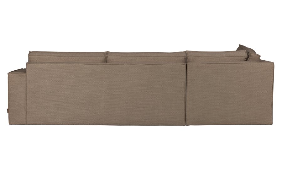 WOOOD Freddie hjrnesofa, venstre - brun melange stof