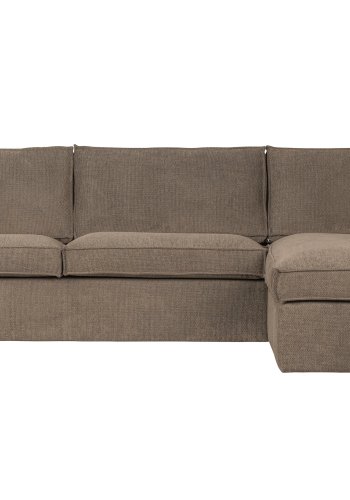 WOOOD Freddie hjrnesofa, hjre - brun melange stof