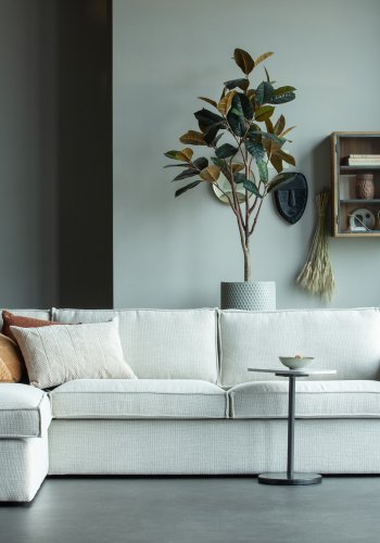 WOOOD Freddie hjrnesofa, venstre - natur melange stof