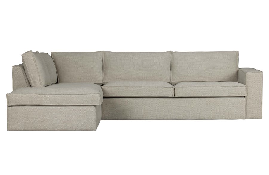 WOOOD Freddie hjrnesofa, venstre - natur melange stof