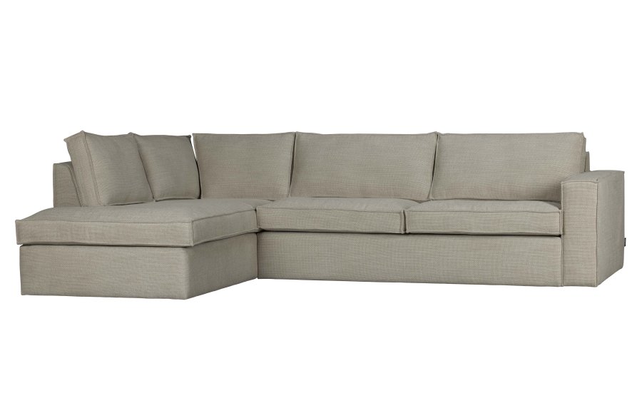 WOOOD Freddie hjrnesofa, venstre - natur melange stof