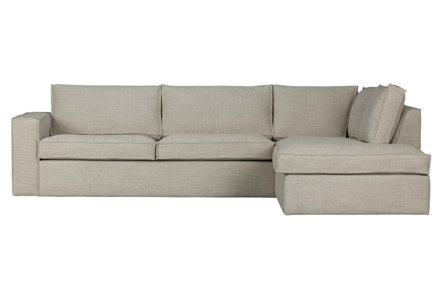 WOOOD Freddie hjrnesofa, hjre - natur melange stof