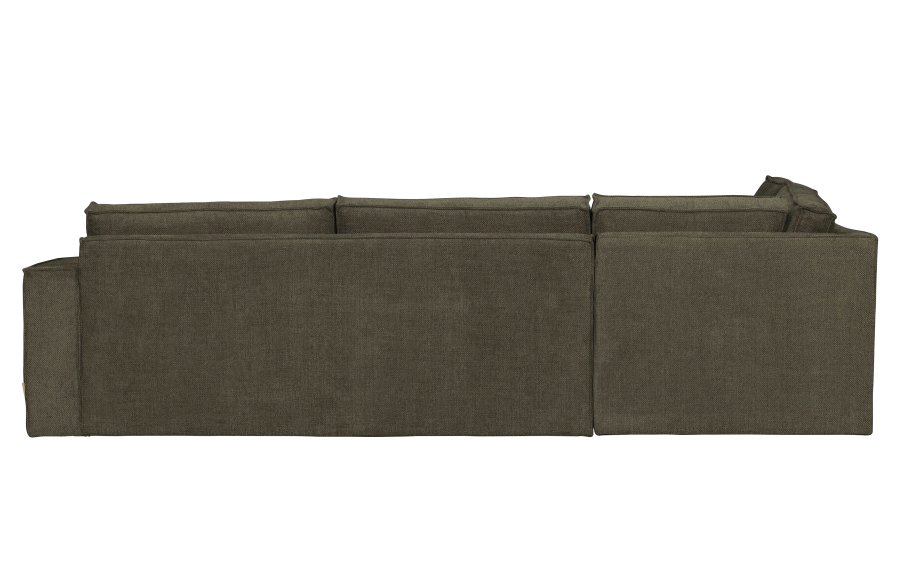 WOOOD Freddie hjrnesofa, venstre - varm grn melange stof