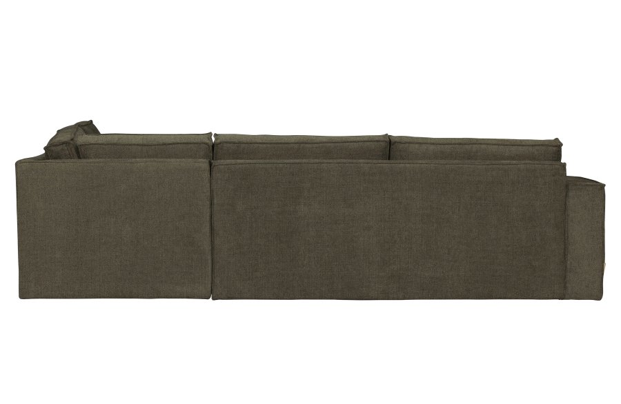 WOOOD Freddie hjrnesofa, hjre - varm grn melange stof