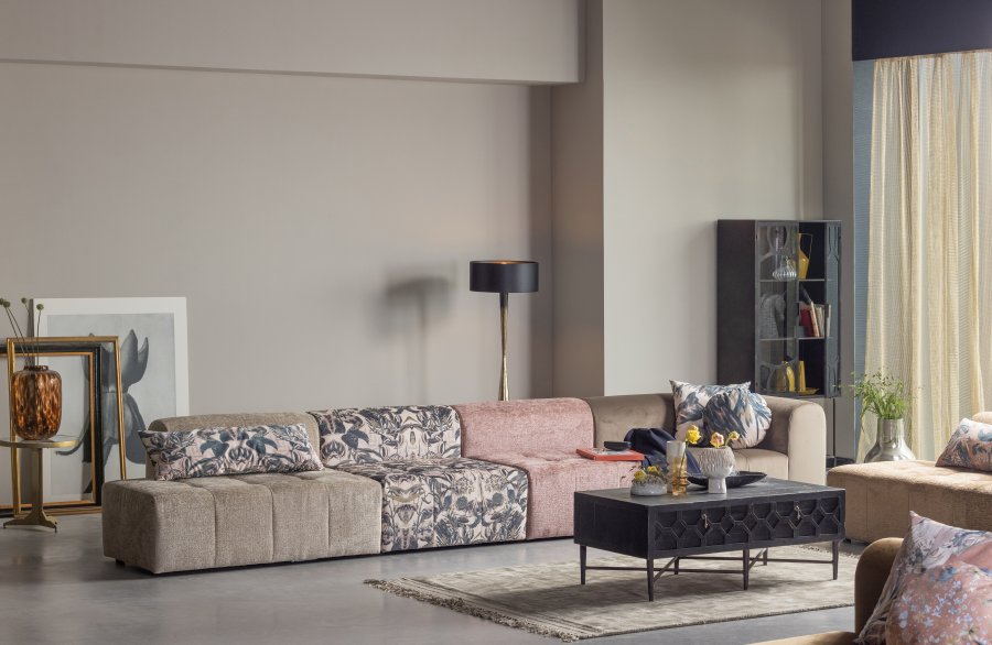 BEPUREHOME Collection gulvlampe - antik messing og sort jern (H:151)