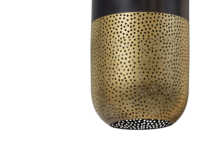 WOOOD EXCLUSIVE Tirsa loftlampe, rund - messing og sort metal (H:46)