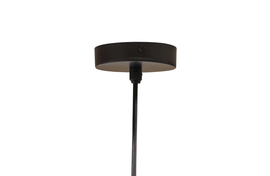 WOOOD EXCLUSIVE Tirsa loftlampe, rund - messing og sort metal (H:46)