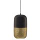 WOOOD EXCLUSIVE Tirsa loftlampe, rund - messing og sort metal (H:36)
