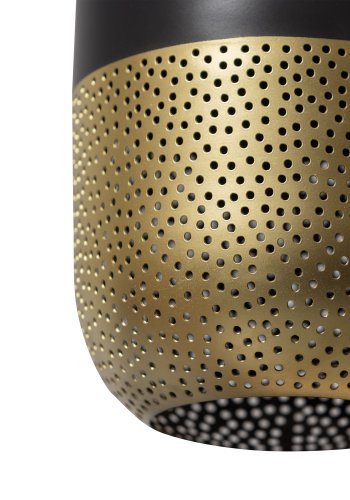 WOOOD EXCLUSIVE Tirsa loftlampe, rund - messing og sort metal (H:36)