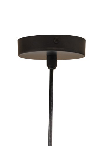 WOOOD EXCLUSIVE Tirsa loftlampe, rund - messing og sort metal (H:36)