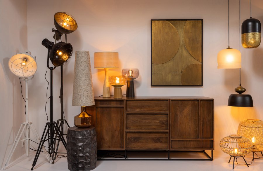 WOOOD EXCLUSIVE Micah loftlampe - offwhite glas og strygejern