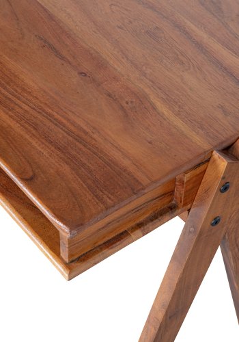 BEPUREHOME Collection skrivebord, m. 3 bne rum - brun akacietr (120x50)