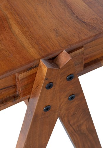 BEPUREHOME Collection skrivebord, m. 3 bne rum - brun akacietr (120x50)