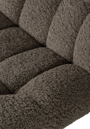 WOOOD Job drejestol - varm grn polyester bamsestof og sort metal